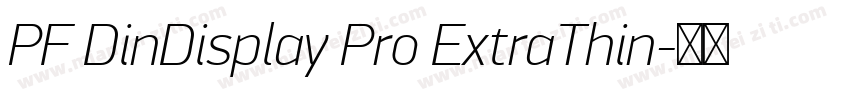 PF DinDisplay Pro ExtraThin字体转换